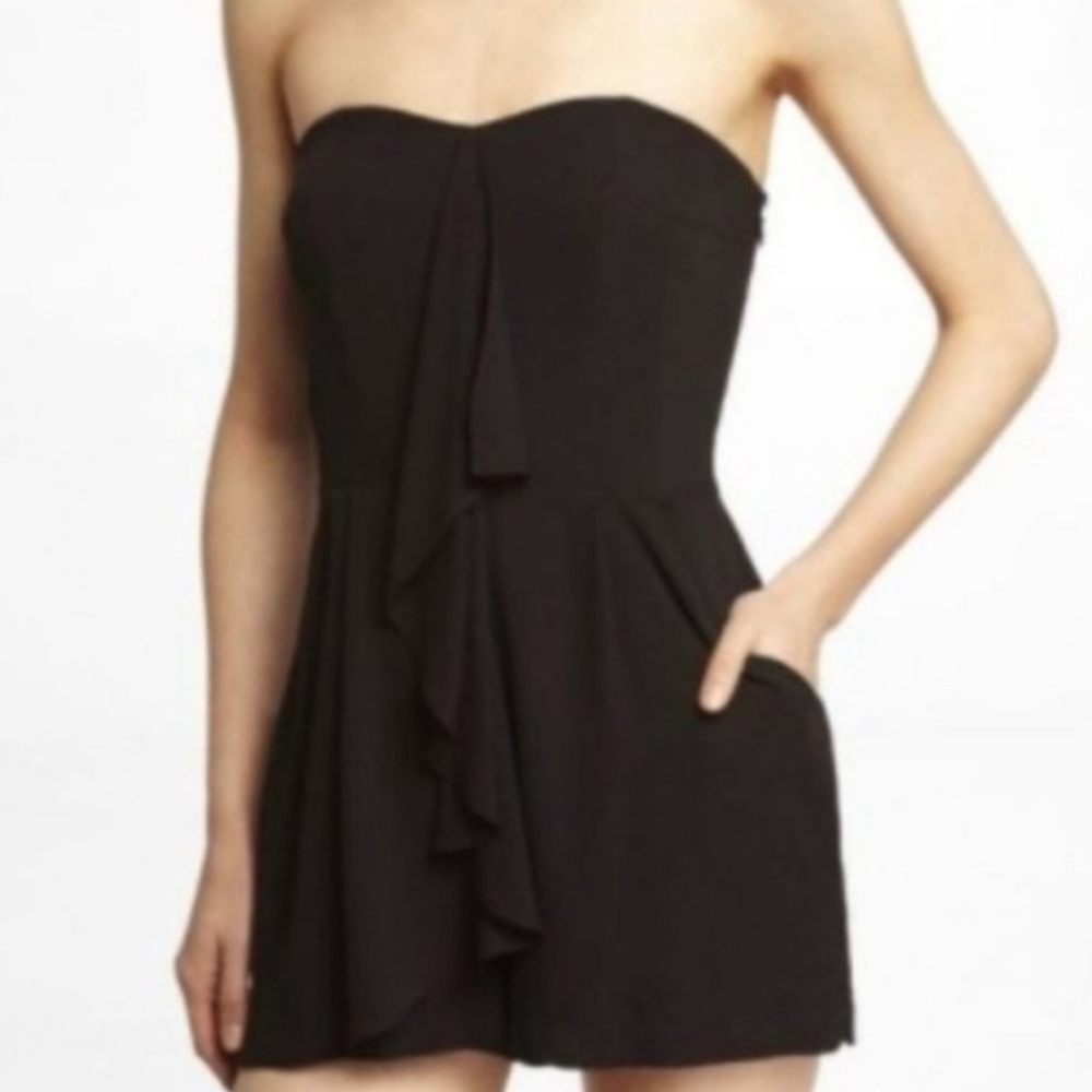 Express Black Sleeveless Romper